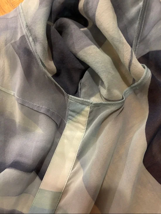 Light Blue Wave-Print Shirt Dress - Women - Picture 15 of 15